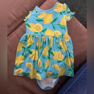 Little Sleepies Citrus Dream Bodysuit twirl dress size 12-18 months